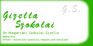 gizella szokolai business card